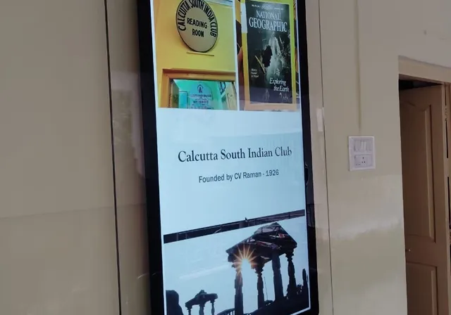 Installation at Calcutta South Indian Club Glass Signage