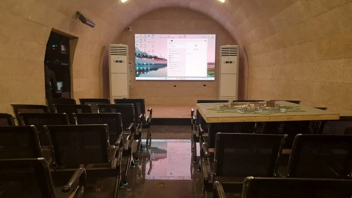 Indoor LED wall in an auditorium at Fort William