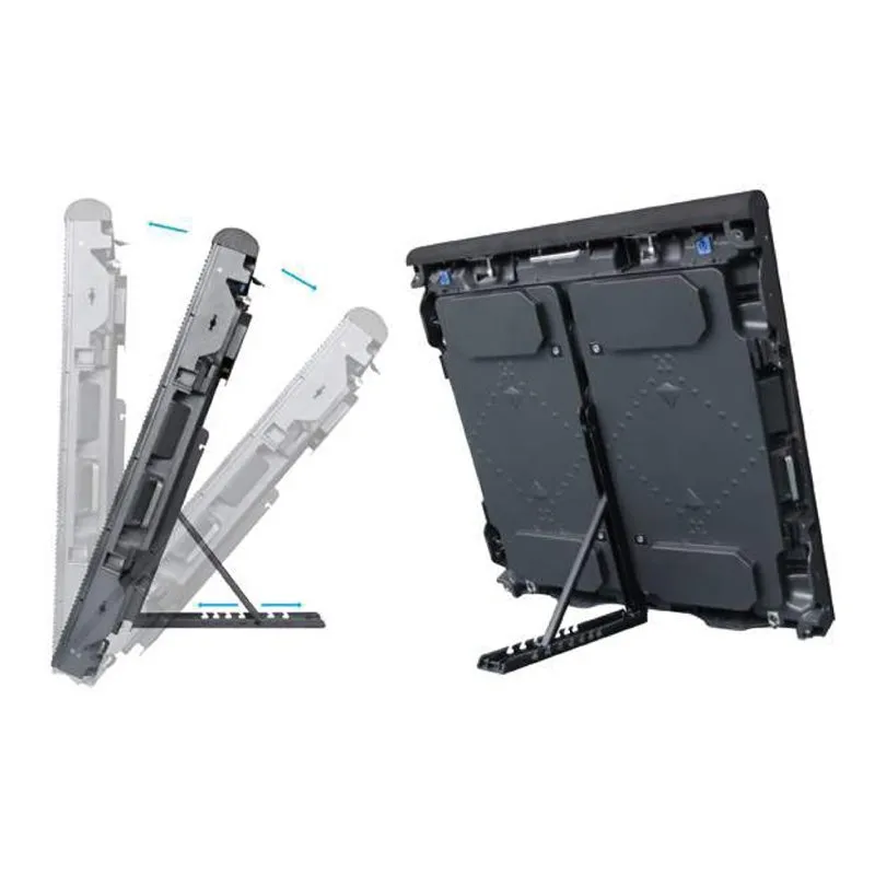 Outdoor LED cabinet with an adjustable tilt bracket