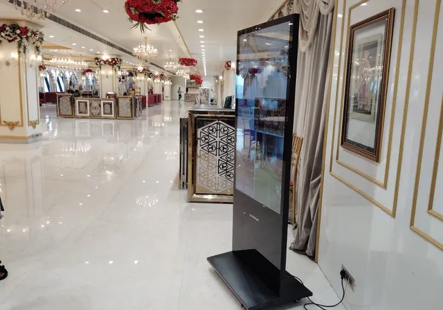 Installation at Rajwada Banquet Glass Standee