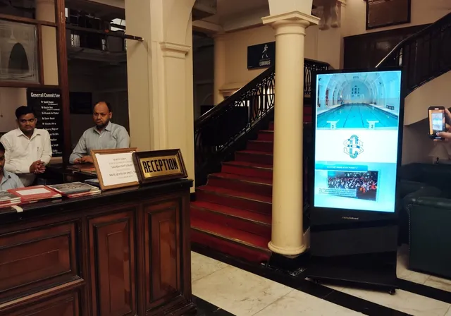 Installation at Saturday Club Reception Standee